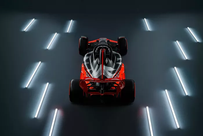 La monoplace de présentation de l'annonce Audi F1