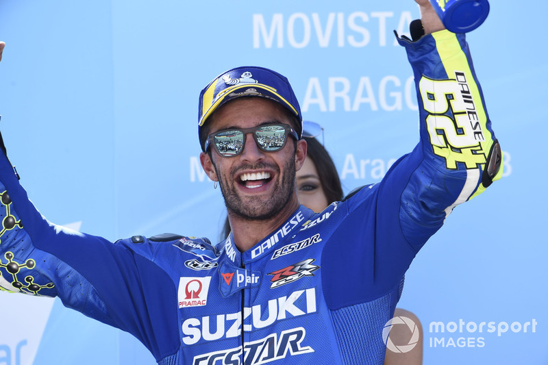 Podium : derde Andrea Iannone, Team Suzuki MotoGP