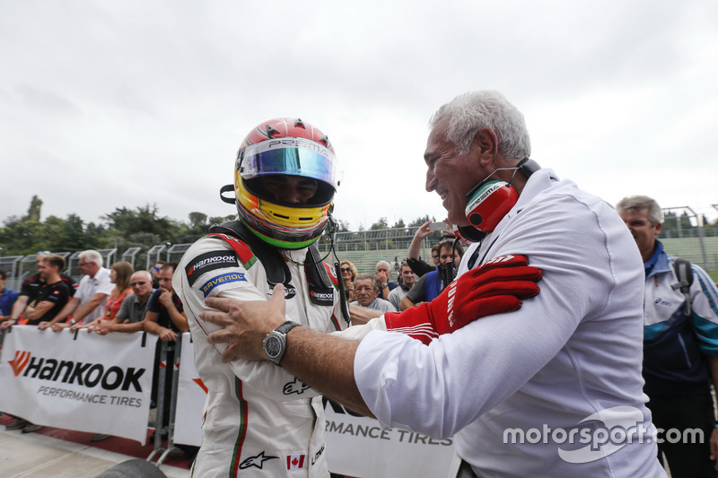 Lance Stroll, Prema Powerteam Dallara F312 Mercedes-Benz con su padre