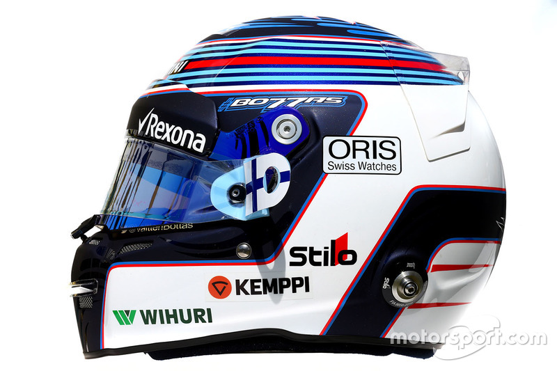 The helmet of Valtteri Bottas, Williams