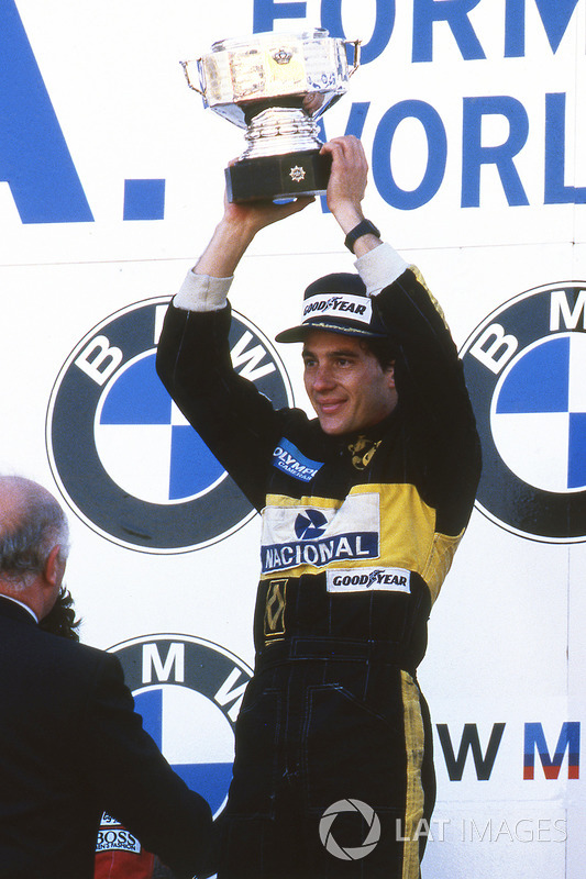 Le vainqueur Ayrton Senna, Lotus