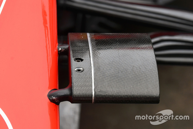 La caméra sur le nez de la Ferrari SF70H
