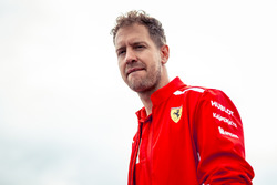 Sebastian Vettel, Ferrari walks the track