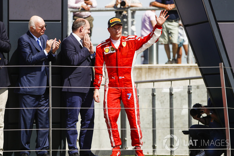 Podio: tercer lugar Kimi Raikkonen, Ferrari