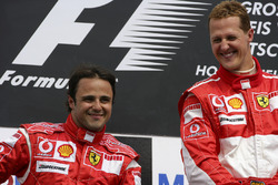 Podyum: Yarış galibi Michael Schumacher, Ferrari, 2. Felipe Massa, Ferrari