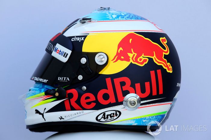Casco de Daniel Ricciardo, Red Bull Racing