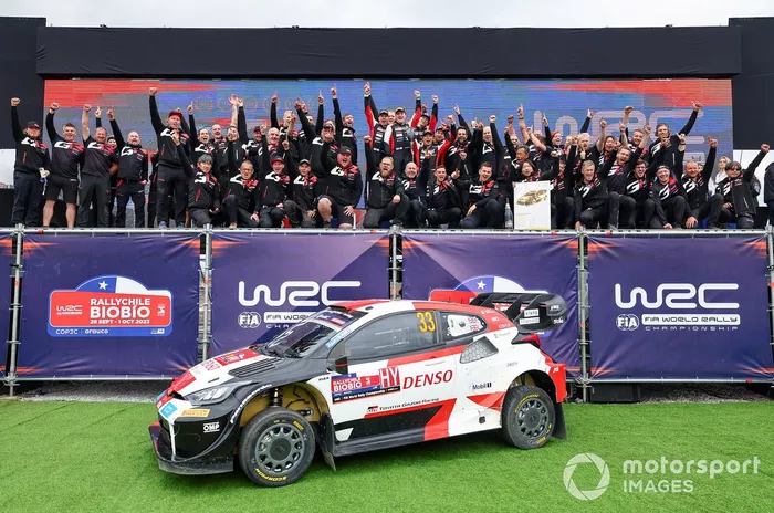 Podio: Elfyn Evans, Scott Martin, Toyota Gazoo Racing WRT Toyota GR Yaris Rally1, Takamoto Katsuta, Aaron Johnston, Toyota Gazoo Racing WRT NG Toyota GR Yaris Rally1, Kalle Rovanperä, Jonne Halttunen, Toyota Gazoo Racing WRT Toyota GR Yaris Rally1, Jari-M