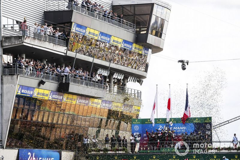 Podio Hypercar:  #8 Toyota Gazoo Racing Toyota GR010 - Hybrid Hypercar, Sebastien Buemi, Kazuki Nakajima, Brendon Hartley, #7 Toyota Gazoo Racing Toyota GR010 - Hybrid Hypercar, Mike Conway, Kamui Kobayashi, Jose Maria Lopez, #36 Alpine Elf Matmut Alpine A480 - Gibson Hypercar, Andre Negrao, Nicolas Lapierre, Matthieu Vaxiviere 