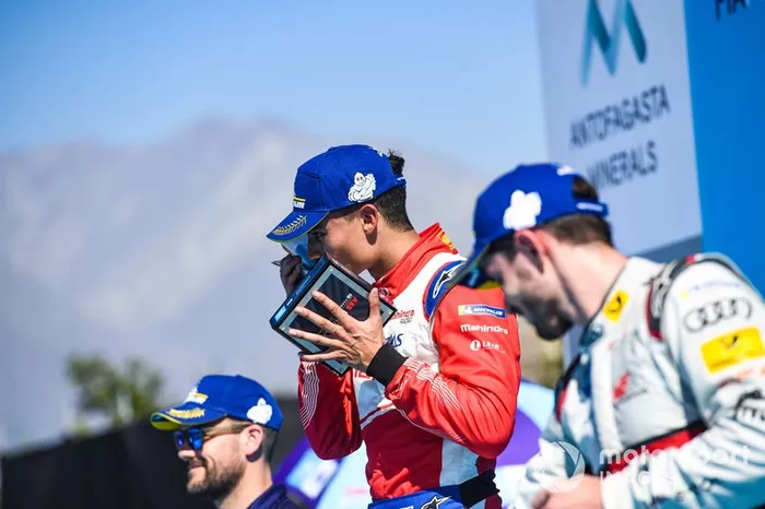 Pascal Wehrlein, Mahindra Racing, celebra