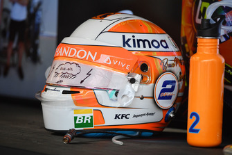 The helmet of Lando Norris, McLaren