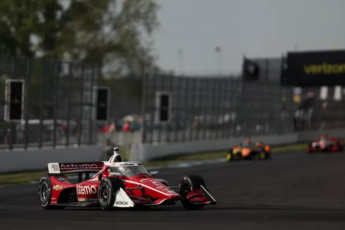 Indianapolis, IN- during the Indycar 2025 Sonsio Grand Prix in Indianapolis, IN (Photo by Travis Hinkle 