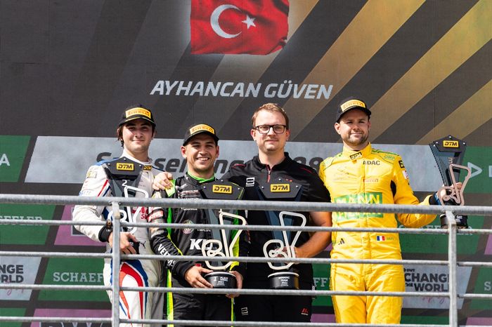 Podium: Race winner Ayhancan Güven, Manthey EMA, second place Ben Dörr, Dörr Motorsport, third place Jules Gounon, Mercedes-AMG Team WINWARD