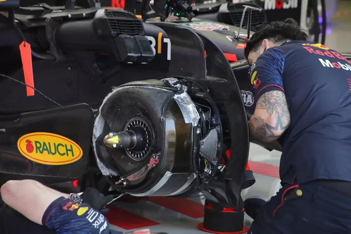 Detalle del freno del Red Bull Racing RB19