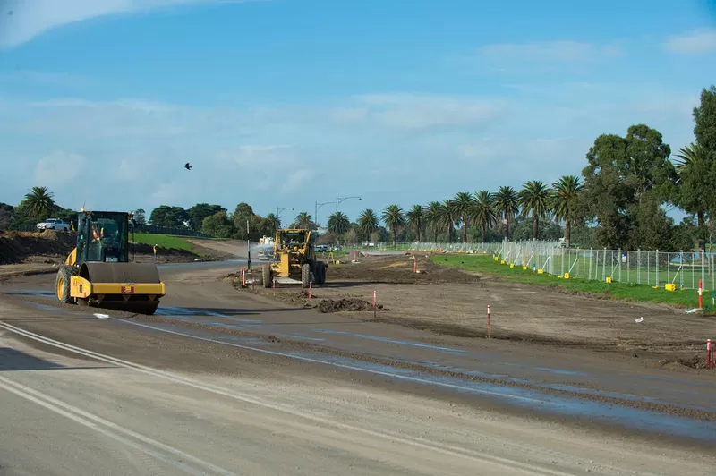 Les travaux aux virages 9 et 10