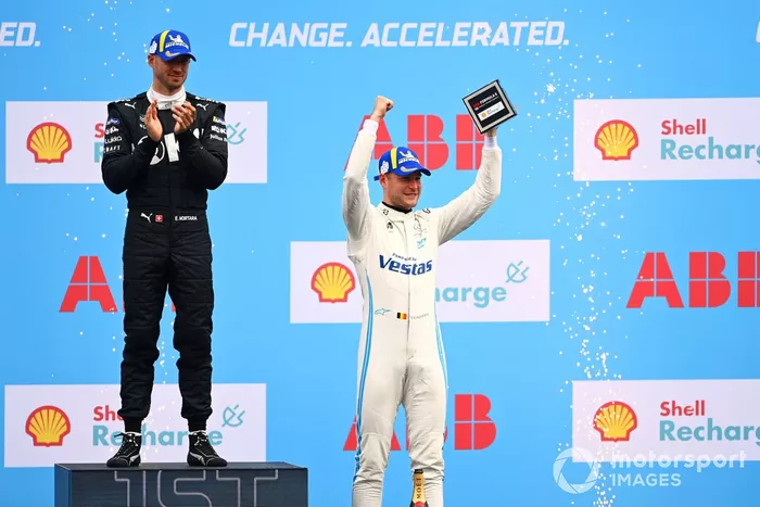 Podio: ganador  Edoardo Mortara, Venturi Racing, tercer lugar Stoffel Vandoorne, Mercedes-Benz EQ