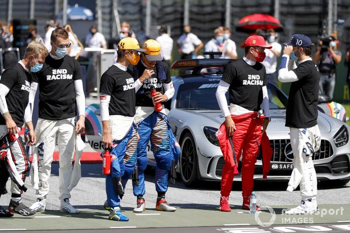 Kevin Magnussen, Haas F1, Daniil Kvyat, AlphaTauri, Lando Norris, McLaren, Carlos Sainz Jr., McLaren, Charles Leclerc, Ferrari, Pierre Gasly, AlphaTauri