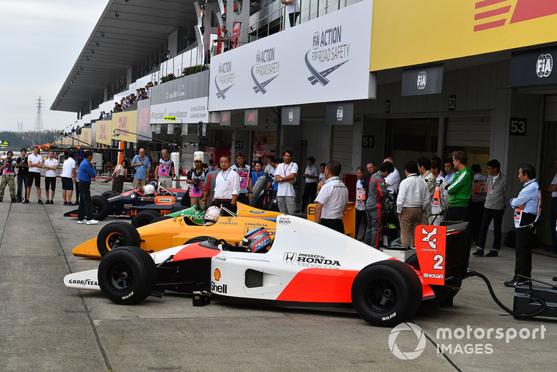 Takuma Sato, McLaren Honda MP4-7A at Legends F1 30th Anniversary Lap Demonstration