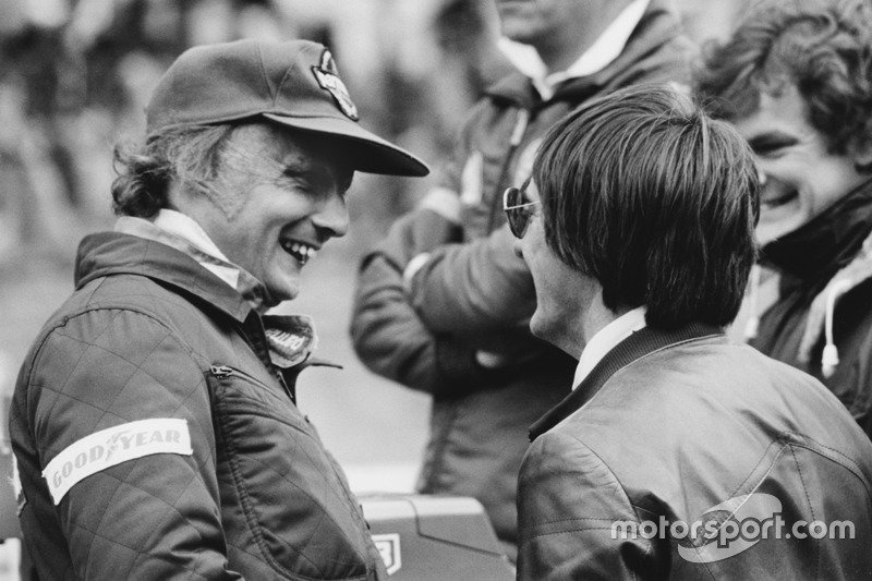 Niki Lauda, Brabham BT46-Alfa Romeo with Bernie Ecclestone