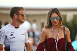 Jenson Button, McLaren con su novia Brittny Ward