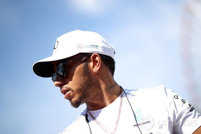 Lewis Hamilton, Mercedes-Benz F1 W08 desfile de pilotos