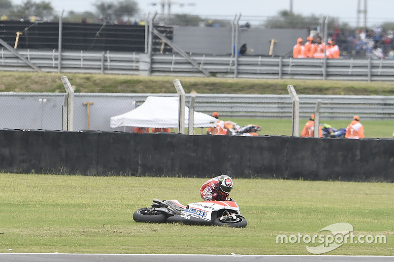 Jorge Lorenzo, Ducati Team, crash