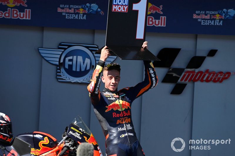 Ganador de la carrera, Pedro Acosta, Red Bull KTM Ajo