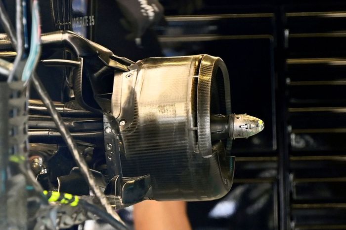 Detalle del tambor de freno del Mercedes W12