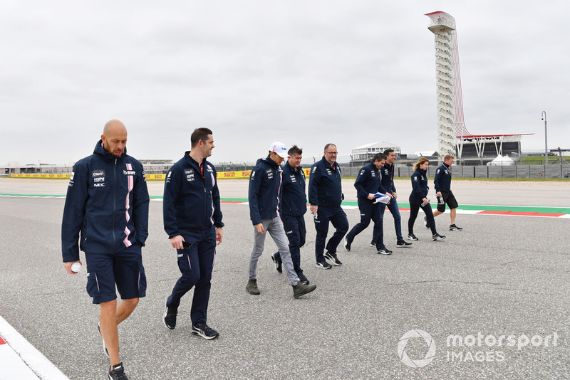 Esteban Ocon, Racing Point Force India F1 Team walks the track