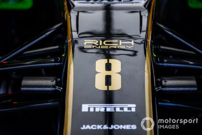 Funda de nariz de Haas sin el logotipo de Rich Energy