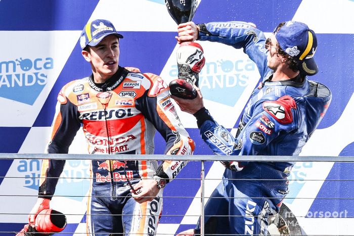 Podio: segundo lugar Marc Márquez, Equipo Repsol Honda