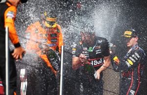 Lando Norris, McLaren, Oscar Piastri, McLaren, Max Verstappen, Red Bull Racing