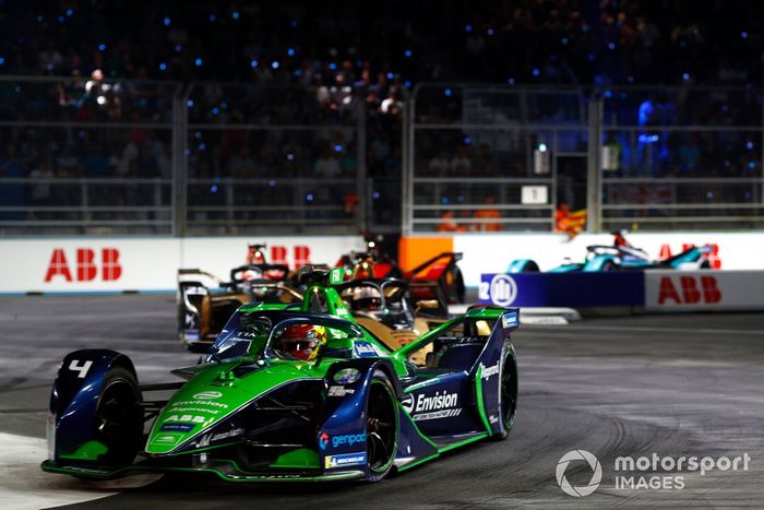 Robin Frijns, Envision Racing, Audi e-tron FE07 Antonio Felix da Costa, DS Techeetah, DS E-Tense FE21and Jean-Eric Vergne, DS Techeetah, DS E-Tense FE21