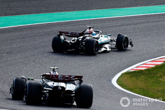 George Russell y Lewis Hamilton, Mercedes F1 W15