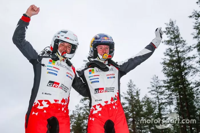 Il vincitore Elfyn Evans, Scott Martin, Toyota Gazoo Racing WRT Toyota Yaris WRC