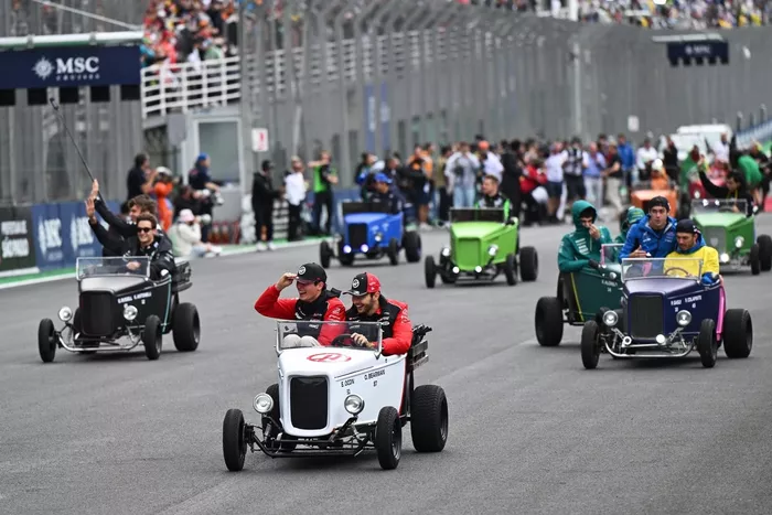 The drivers parade
