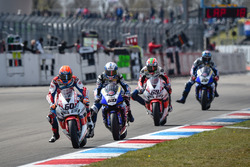 Michael van der Mark, Honda WSBK Team, Sylvain Guintoli, Pata Yamaha e Nicky Hayden, Honda WSBK Team