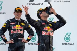 Podium : le vainqueur Daniel Ricciardo, Red Bull Racing