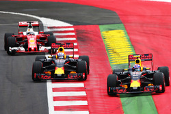 Max Verstappen, Red Bull Racing RB12 leads team mate Daniel Ricciardo, Red Bull Racing RB12