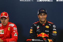 Sebastian Vettel, Ferrari and Daniel Ricciardo, Red Bull Racing in the Press Conference
