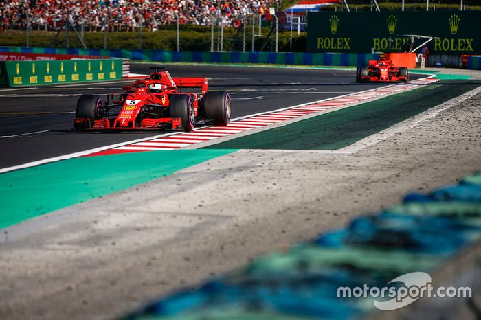 Sebastian Vettel, Ferrari SF71H, Kimi Raikkonen, Ferrari SF71H