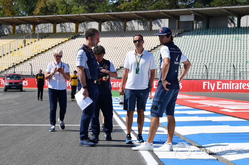 Lance Stroll, Williams walks the track