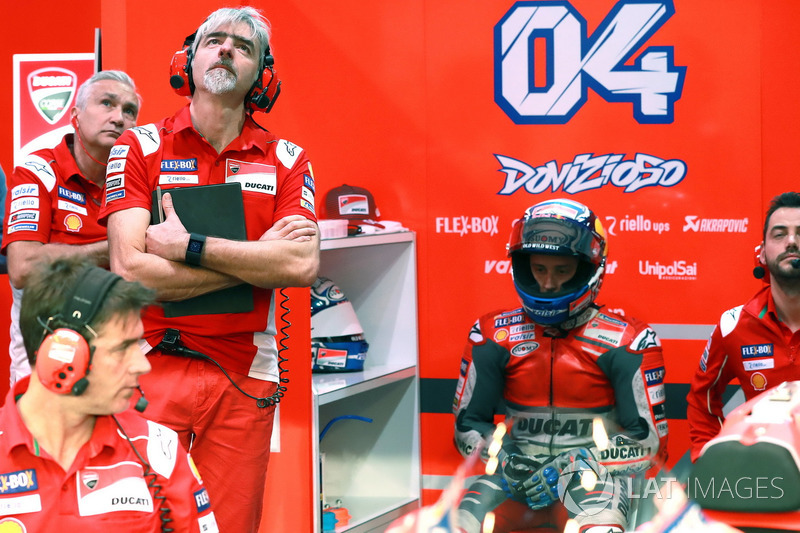 Davide Tardozzi, Team Manager, Gigi Dall'Igna, General Manager, Andrea Dovizioso, Ducati Team