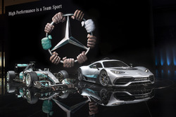 Showcar Mercedes-AMG Project ONE and the Mercedes AMG F1 W08