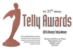 Bronze Telly Award: Vitesse Extrême Le Mans