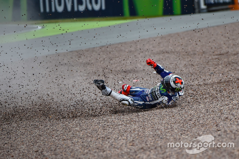Sturz: Jorge Lorenzo, Yamaha Factory Racing