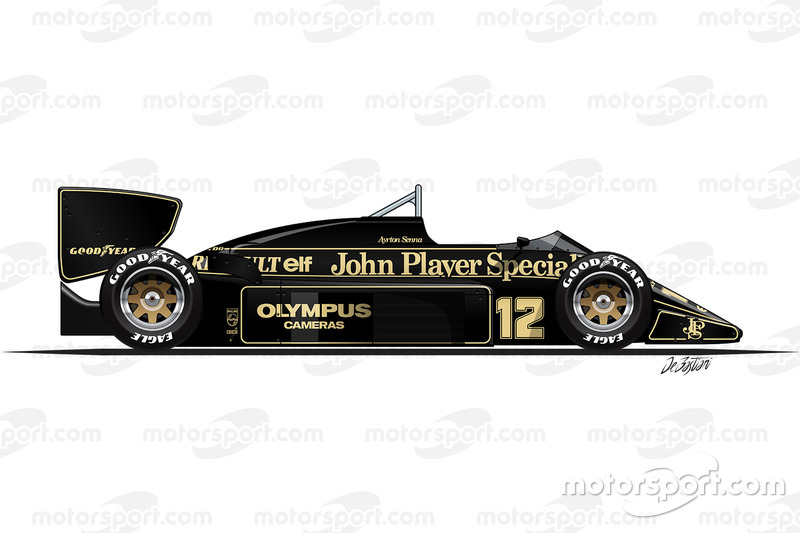 De Lotus 97T van Ayrton Senna