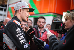 Nico Hulkenberg, Sahara Force India F1 with Rachel Brookes, Sky Sports F1 Reporter