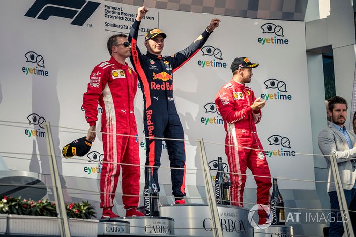 GP de Austria: 1º Verstappen, 2º Raikkonen, 3º Vettel