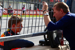 Race winner Max Verstappen, Red Bull Racing with father Jos Verstappen