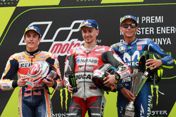 Podium: 1. Jorge Lorenzo, 2. Marc Marquez, 3. Valentino Rossi